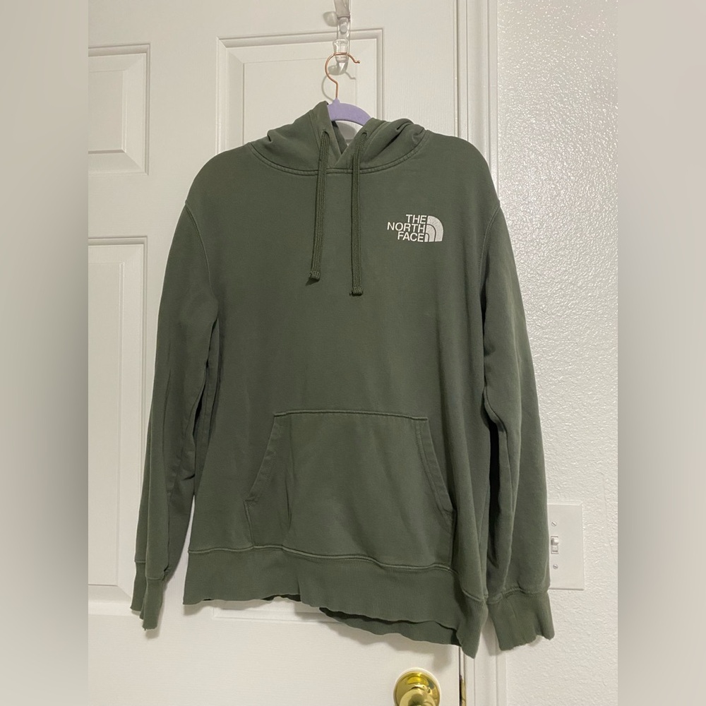 The North Face green hoodie